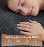 fond + found 3FT Bean Bag Chair Bean Bag Chairs for Adults with Memory Foam Removable Cover Stripe Plush, Adult Bean Bag Chairs for Living Room Bedroom Gaming Dorm Office-Dark Grey(36” x 36” x 22”)