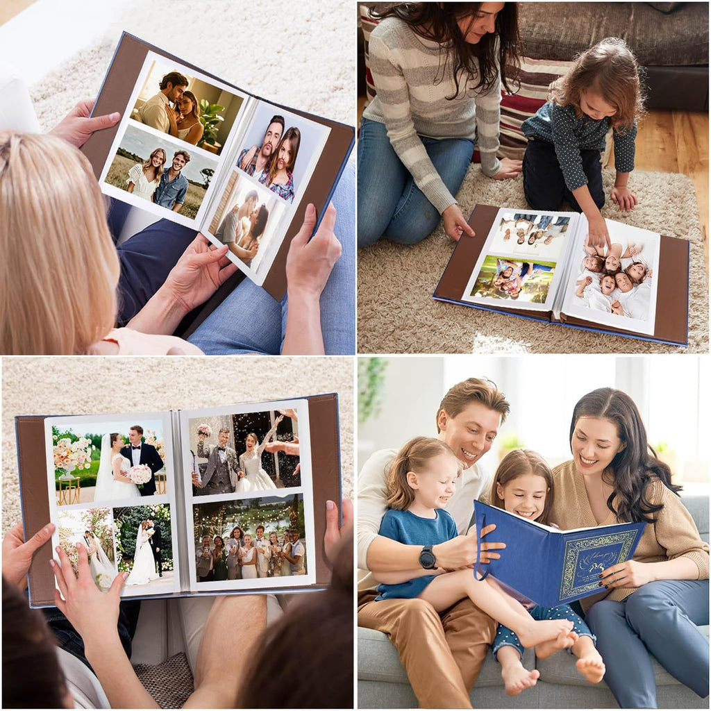 Valentine's Day Photo Album for 3x5 4x6 5x7 Pictures,Anniversary Hand Made DIY Albums for Girlfriend Boyfriend,Couples Memory Book,Engagement Scrapbook Album (Album Choose you-Dark Blue)