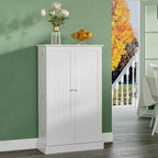 41" Modern Kitchen Pantry Freestanding Storage Cabinet with Double Doors Adjustable Shelves for Living Room - White,11.8 * 23.5 * 40.8