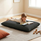 3 in 1 Kids Bean Bag Chair Bed for Kids or Adults, Convertible Chair Folds from Bean Bag Sofa to Lounger, Child Floor Sofa for Gaming, Reading (Grey)