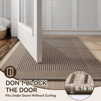 Door Mat 31"x47", Thin Dirt Trapper Entryway Door Mats Non Slip Washable Doormat, Low-Profile Welcome Mat for Inside Front Backdoor and Entrance