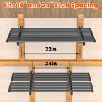Ultrawall Heavy Duty Garage Wall Shelves, 2 x 4 ft Wall Mounted Storage Shelves, Holds Up to 800Lbs, 2Pack, Black
