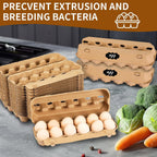 25-Pack Empty Egg Cartons 12 Count,Natural Paper Pulp Egg Cartons Bulk for Fresh Eggs Storage,Reusable Cardboard Eggs Holder for Farm, Kitchen, Organizing & Transport