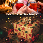 Magnetic Tea Bag Organizer, 6-Piece Metal Tea Organizers and Storage for Refrigerator, Counter, Idea Tea Gift for Tea Lovers (White)
