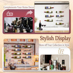 Wall Mounted Wine Rack: Horizontal Wine Holder with Sturdy Construction - Wine Racks Display for Kitchen Bar Home Dining Décor - 2 Packs