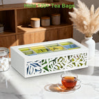Tea Box Organizer,Wood Tea Organizers and Storage,12 Compartments Teas Bag Organizers,Teas Bag Holder Organizer,Wooden Storage Box for Countertop Kitchen Cabinet Pantry