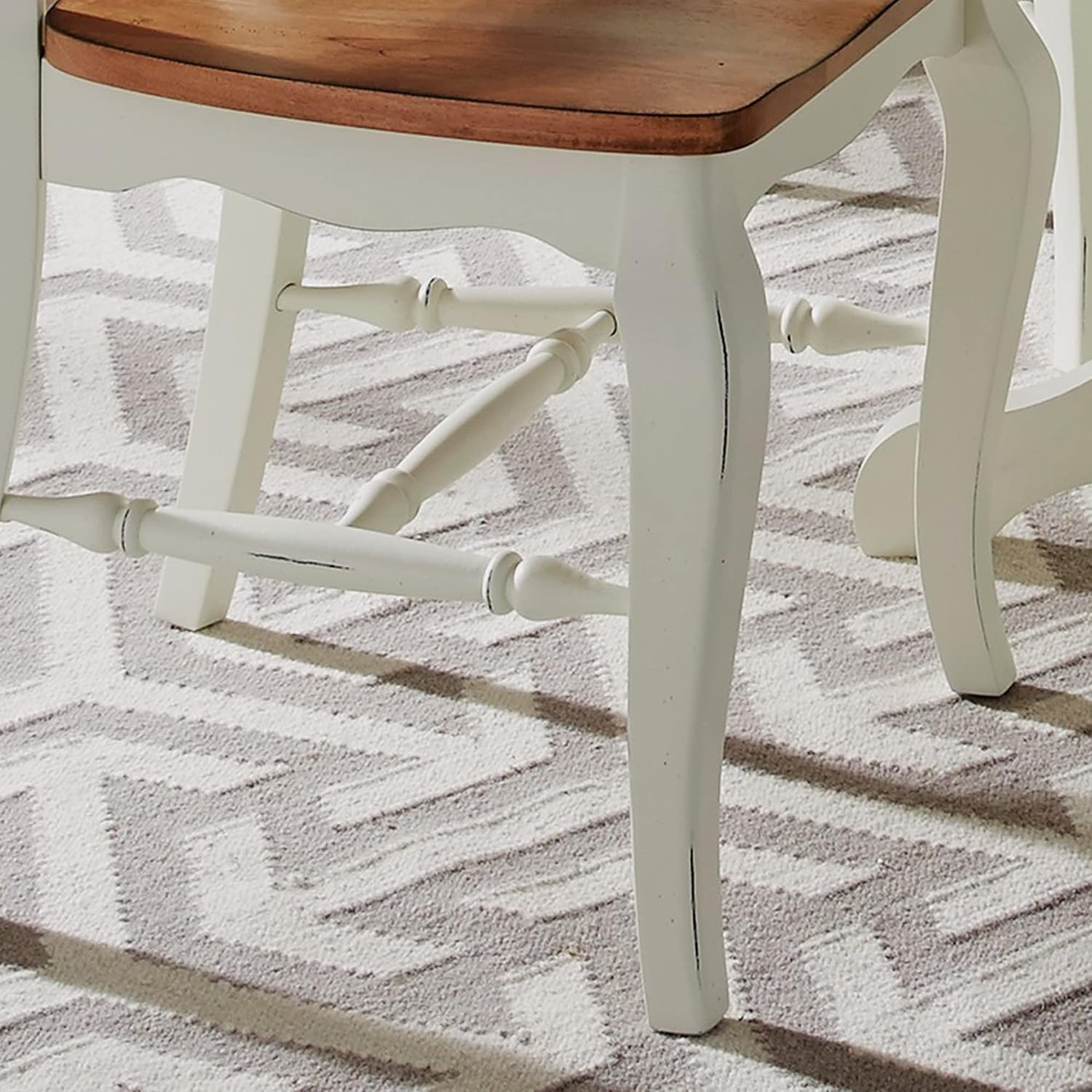 Homestyles French Countryside Off-White Dining Chairs, Set of 2