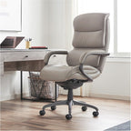 La-Z-Boy Aberdeen Bonded Leather Executive Chair, Beige