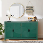 Farmhouse Accent Cabinet with 4 Doors, Mid Century Modern Pantry Cabinet, foe Entryway Living Dining Room Bedroom,for Kitchen Home