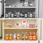 Freebat 12 Pack Organizers and Storage, Pantry Organization and Storage Bins, Cabinet Organizer, Clear Plastic Storage Containers with Handle，Acrylic Storage Bins (4 Small&4 Middle&4 Large
