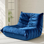Trenda Bean Bag Chairs for Adults - Comfy High-Density Foam Fireside Chair, Adult Size, Soft Dutch Velvet Cover Beanbag Couch, Versatile for Living Room, Bedroom, Dorm, Reading & Gaming (Royal Blue)