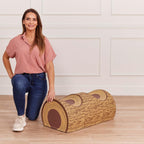 ECR4Kids SoftZone Tree Log Saddle Bench, 12in, Kids Bench, Chocolate