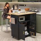 ASTRONAPE Kitchen Island (Black, Model 2)