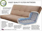 Kodiak Furniture Phoenix Queen Size Futon Set in Butternut Finish, Suede Navy