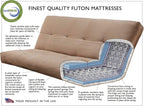 Kodiak Furniture Monterey Futon Set in Espresso Finish, Suede Navy
