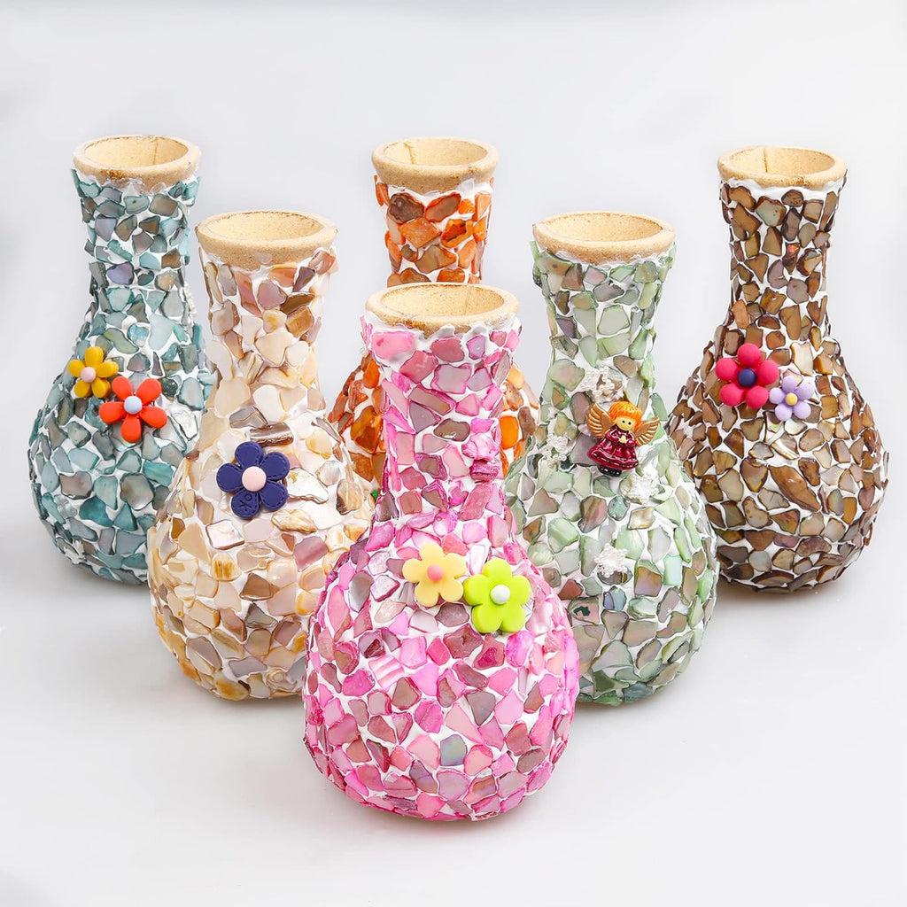 QICQDRAM Crushed Shells for Crafts About 1LB (405g/14.28oz) Small Natural Crushed Shells Bulk for Crafts DIY Beaching Wedding Decoration Vase Fillers (Light Blue)