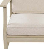 Christopher Knight Home Perla Acacia Wood Lounge Chair Outdoor Set of 2 with Removable Cushion, Wooden Patio Accent Chair, Patio Garden Comfy Reading Chair, Sand/Beige