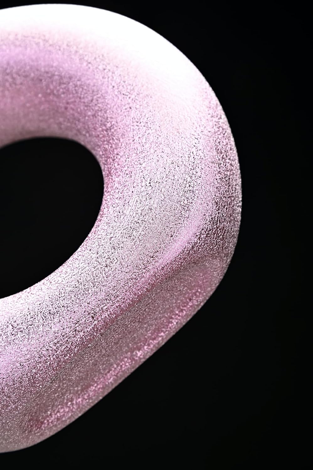 Modern Donut-Shaped Decorative Vases, Handmade Minimalist Boho ins Style, Modern Vase for Home Decor for Wedding Dinner Table Party Living Room Office Bedroom (Purple-Gold, Extra Large + Large)