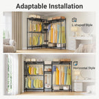 VIPEK Classic V6X Dynamic Closet System, Expandable Freestanding Clothes Rack with Shelves & Hanging Rods, Adjustable Width 62"-96", Modular Metal Clothing Rack Organizer for Reach-in Closet