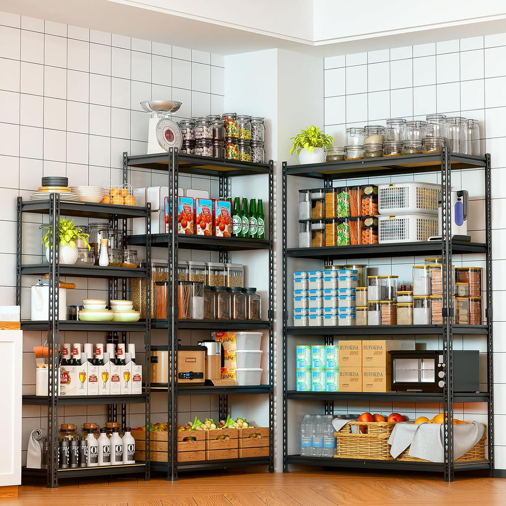 LEVELEVE 5-Tier Storage Shelving Unit, Metal, for Kitchen, Garage, Laundry Room, Adjustable, 30" L x 12" W x 60" H, Rectangular