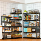 LEVELEVE 5-Tier Storage Shelving Unit, Metal, for Kitchen, Garage, Laundry Room, Adjustable, 30" L x 12" W x 60" H, Rectangular
