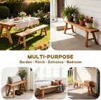 Narrow Entryway Bench Farmhouse Wood End of Bed Bench 20" 32" 39" 47" 55" 63" 71" 79" Sturdy Stable Skinny Long Benchs for Bedroom Hallway Dining Room Porch Easy to Assemble Natural Finish(39")
