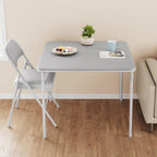 CuisinSmart Folding Card Table and Chair Set of 5, Portable Square Card Table with 4 Padded Chairs, Foldable Chairs and Tables for Home, Indoor and Outdoor, Space-Saving, No Assembly Required, Grey