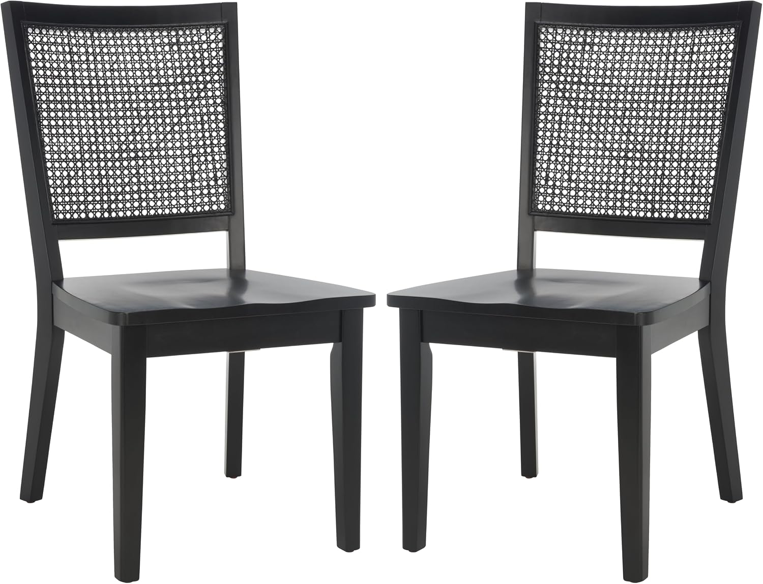 SAFAVIEH Home Collection Margo Coastal Black Dining Chair Set of 2