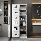 Kitchen Pantry Cabinet Freestanding Storage Cupboard with Doors and Adjustable Shelves, Tall Pantry Organizer for Kitchen Living Room Dining Room, 15.75" W × 15.75" D × 70.87" H