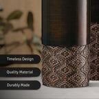 Creative Scents Dublin Brown Vases - Set of 3 Vases - Table Centerpieces for Dining Room, Kitchen Décor, Home Decor for Your Living Room, Dining Room, Bedroom, Office, Entry Table or Shelf Decor