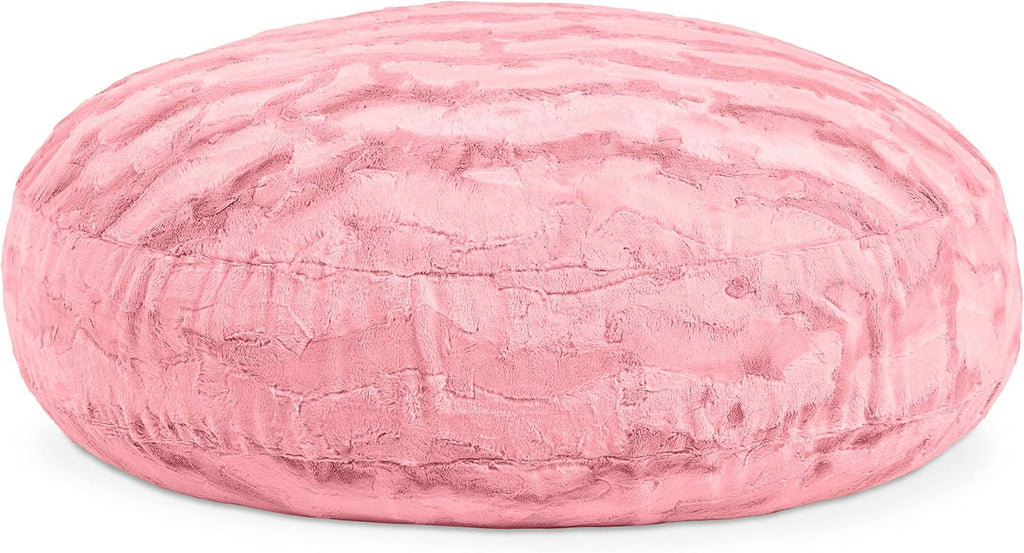 Jaxx Cocoon 4 Foot Bean Bag Chair - Faux Fur, Rose Quartz