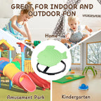 Sensory Spinning Chair for Kids with Autism & ADHD, Swivel Chair for Indoor/Outdoor Use, Sit and Spin Toys, Fish-Shaped Sensory Chairs for Autistic Children, Training Body Coordination (Light Green)