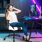 PayLessHere Gaming Chair Desk Chair Ergonomic High Back Computer Chair with Adjustable Lumbar Support, Armrests, and Racing-Inspired Design for Office and Home Use (White)