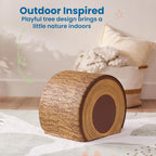 ECR4Kids SoftZone Tree Log Quarter Seat, 14in, Kids Bench, Chocolate