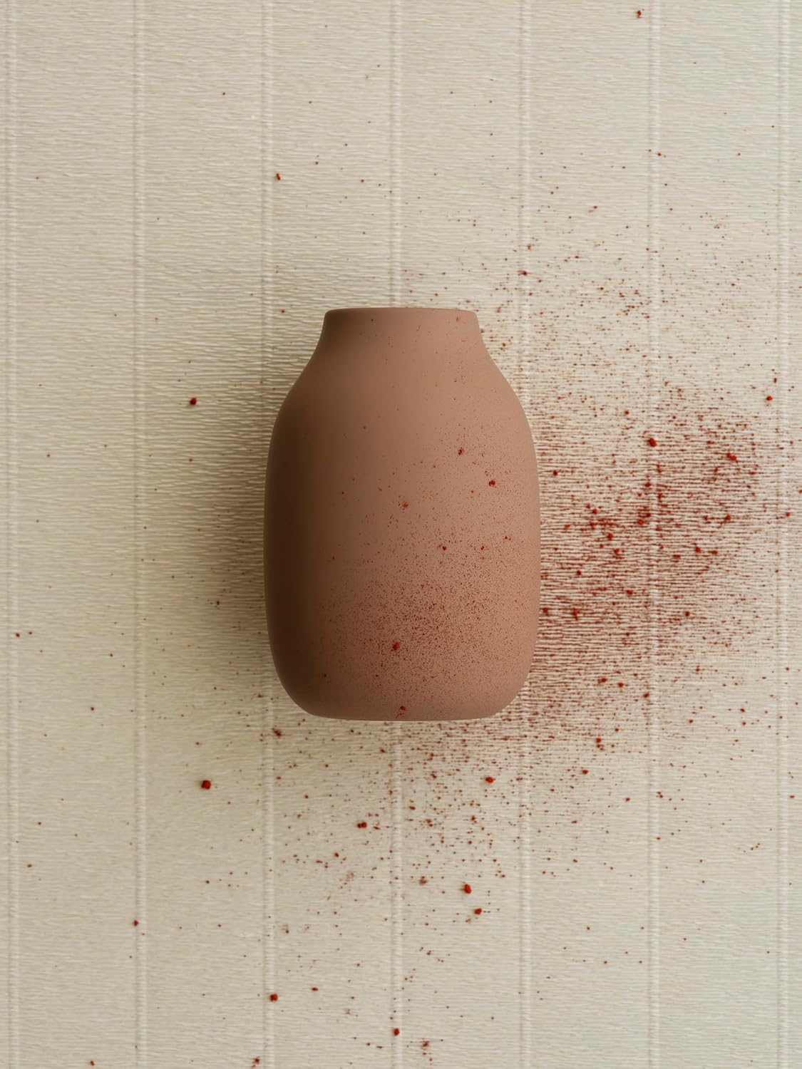 blomus Vase, Colora, Flower Vase Made of Ceramic, Indian Tan Colour, Size L, Diameter 14 x 20 cm, Handmade