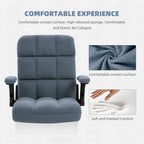 SEATZONE Executive Office Desk Chair High Back Ergonomic Task Chair Computer Faux Fur Chair Home Office Chairs with Lumbar Support, Blue