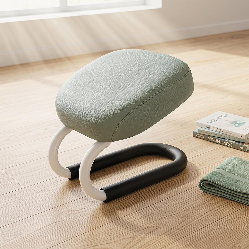 Colaxi Meditation Stool for Adults, Meditation Bench Kneeling Stool, Ergonomic Portable Chair with Anti Slip Cover, Adjustable Prayer Bench Seat for Home Studio Praying Yoga, Style A Blue