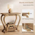Tribesigns Narrow End Table with Storage, 2-Tier Wooden Side Table for Small Spaces, Slim Nightstand Bedside Table for Living Room & Bedroom, Rustic Brown, 23.6 Inch (1, Brown)