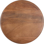 Kate and Laurel Macron Modern Mango Wood Round Side Table, 12 x 12 x 22, Walnut Brown, Transitional Wooden Pedestal Table for Use as Indoor Plant Stand or Useful Living Room End Table