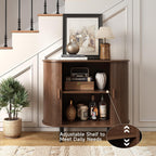ONBRILL 31.5" Sideboard Buffet Cabinet with Storage, Storage Cabinet with Sliding Door & Adjustable Shelf, Modern Accent Coffee Bar Console Table for Kitchen, Entryway, Walnut