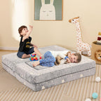 Costzon Modular Kids Play Couch Set, Glow in the Dark 2 Seat Toddler Chair, Fold Out Children Sofa Couch, Bedroom Playroom Furniture for Toddlers, Convertible Foam and Floor Cushion for Boys Girls