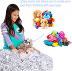 Posh Stuffable Kids Stuffed Animal Storage Bean Bag Chair Cover - Childrens Toy Organizer, Large 38" - Canvas Fun Creatures Coloring Fabric