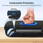 Foluck 4 in 1 Carrying Case for PlayStation Portal Remote Player, Waterproof Hard Case for PS5 Portal with Soft Protective Cover Skin Case, 2 Screen Protector, 4 Thumb Grip Caps, PS Portal Accessories