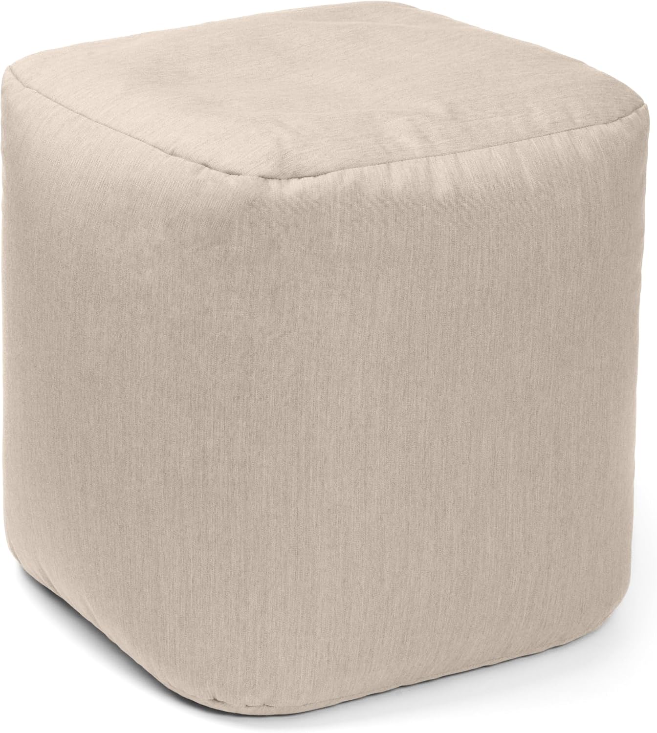 Jaxx Luckie Outdoor Patio Bean Bag Ottoman, Flax