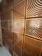Teak Hanging Room Divider Panels, Set of 12
