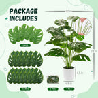 Der Rose 28" Fake Plants Large Artificial Monstera Faux Potted Plants Indoor Tall for Outdoor Living Room House Floor Front Porch Tree Decor