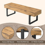 59" Dining Bench, Farmhouse Indoor Kitchen Table Benches, Industrial Shoe Bench, Entryway Benches, Natural Wood Wash