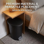 Bathroom Trash Can, 2.6 Gallon Small Garbage Can with Lid & Step Pedal, Slim Wastebasket with Removable Inner Bucket, Modern Trash Bin for Bedroom, Toilet, Office, Living Room