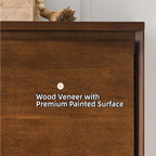 LKTART Mid Century Modern Sideboard Buffet Cabinet,Narrow Walnut Entryway Storage Cabinet,Modular Storage Cabinets with 2 Doors for Living Room,Kitchen,Hallway (2 Pieces,78" L*9.25" D)