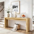 Extra Long Console Table for Entryway, 70.9-Inch Farmhouse Wood Behind Couch Table, Modern Entryway Rectangular Console Table for Entrance, Living Room, Hallway, Foyer (Natural)